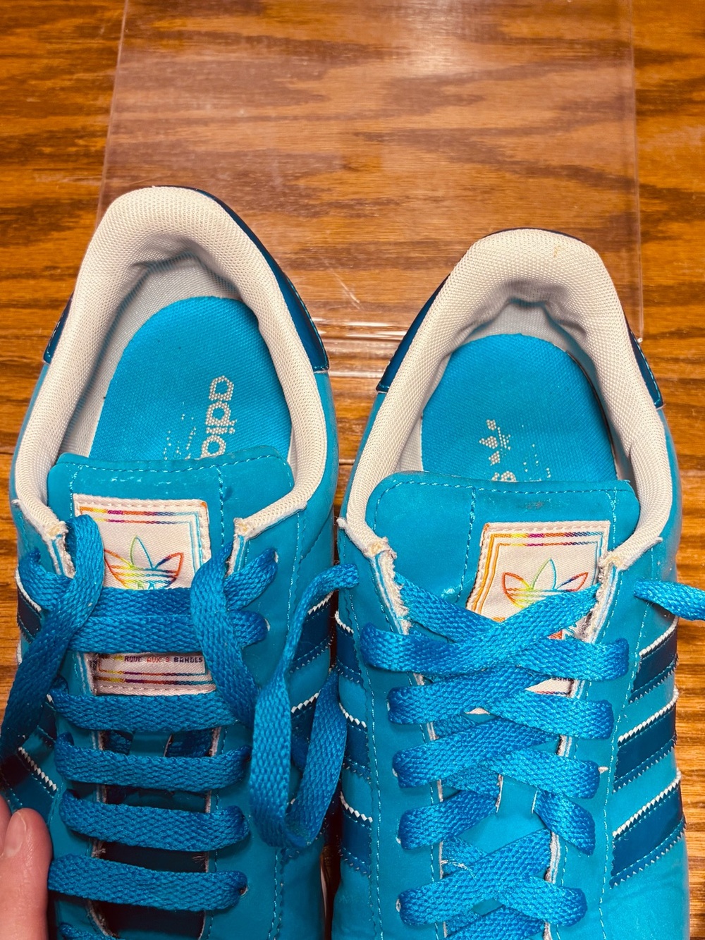 Adidas Originals Samoa Rainbow Sole Sneakers Blue Women’s Size 9 Style G99508 - Picture 10 of 16